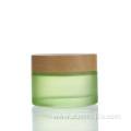 Glass recycled green 50g frosted lotion bottle